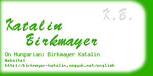 katalin birkmayer business card